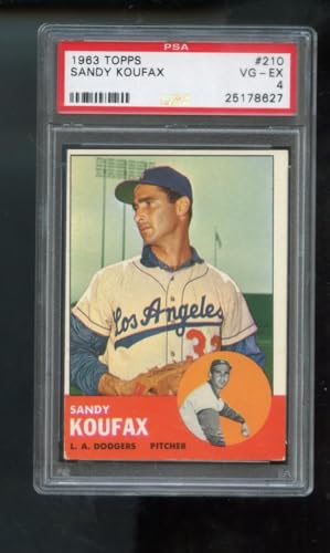 1963 Topps 210 Sandy Koufax Los Angeles Dodgers PSA 4 Graded MLB Baseball Card