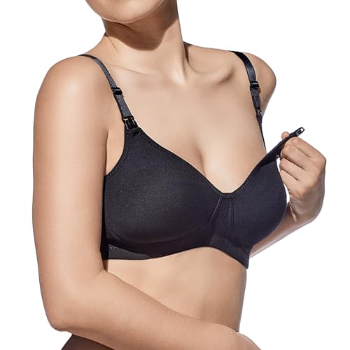 Selene Sujetador Maternal Amanda Algodon Copa C Negro 105C