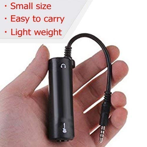 Image of Audio Sound Effects Convert Adapter Receiver for Guitar, Earphone, All Android Phones- 7 x 2 x 2 cm (Black- 1 Piece)