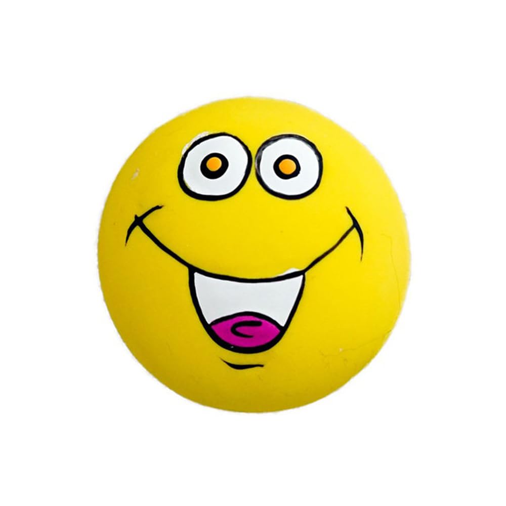 Pet Natural Latex Dog Toy Balls, BPA Free, Environmentally Friendly, bite Proof, for Small Medium Dogs, Multi-Color, 6 Pack (Yellow)