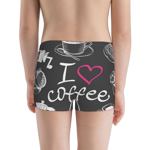 Boys' Cotton Boxer Brief Soft Underwear-I Love Coffee3
