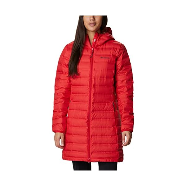 Columbia Women's Lake 22 Down Long Hooded Jacket, Red Lily, Medium - Image 7