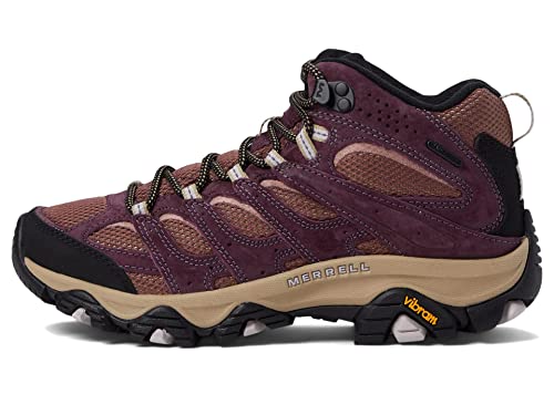 Merrell Moab 3 Mid Waterproof Shoes For Women - Lace-Up Construction, Secure Fit, And Protective Toe Cap Burgundy/Burlwood 7 M #TOP24