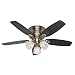 Hunter Fan Company Hunter 52085 Traditional 46``Ceiling Fan from Hatherton Collection Finish, inch, Antique Brass