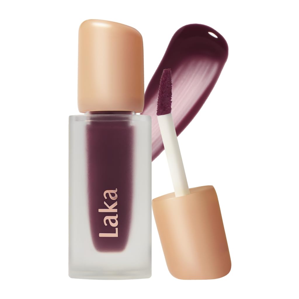Laka Fruity Glam Tint, 4.5g/0.15oz, Glowing Lip Stain with Wide