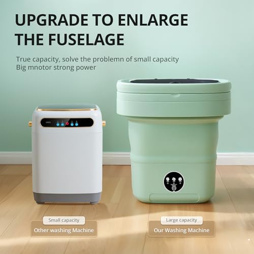 Machine à laver portable pliante 16L avec panier rotatif pour petits espaces