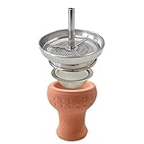 Marke: Aladin Shisha, Modell: Mockingbird Kaminaufsatz Set mit Naturtontopf und Tabaksieb