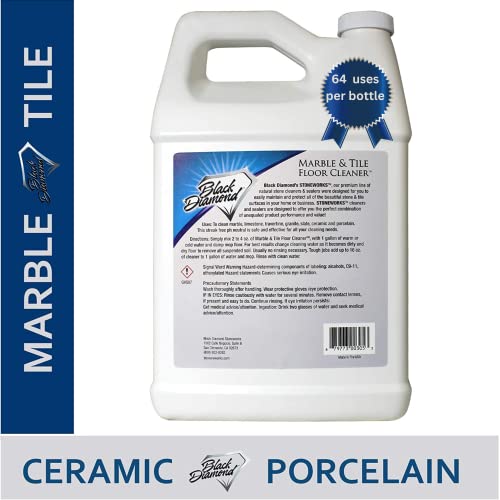 Black Diamond Stoneworks Marble & Tile Floor Cleaner. Great For Ceramic, Porcelain, Granite, Natural Stone, Vinyl And Brick. No-Rinse Concentrate.(1-Gallon) #TOP1