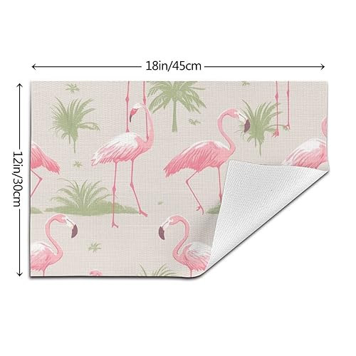 Sets de table PVC flamants roses 30x46 cm antidérapants