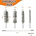 HUAREW 50 in Pipe Cleaning Brush Set with Stainless Steel Bristles, Wire Brush with 4 Galvanized Rods, Stainless Steel Pipe Brush for Auto Parts, Tubes, Bottles (3/5, 1, 1 3/5, 2 in Brush Heads)