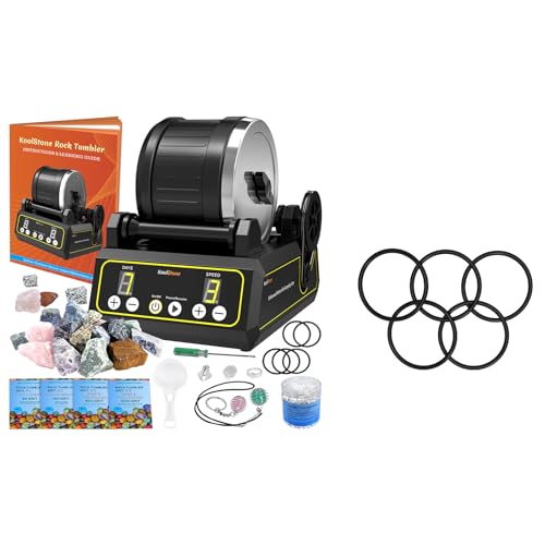 KoolStone Professional Rock Tumbler Kit, Rock Polisher with Extra 5 Belts