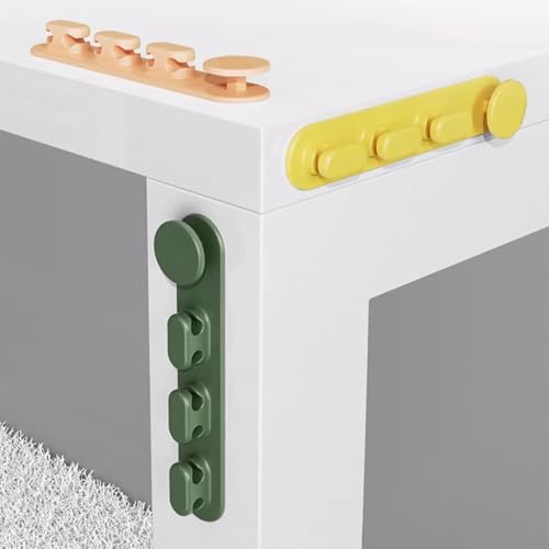 Organizadores de cables adhesivos para debajo del escritorio, clip para gestión de cables para cables de carga y datos miniatura 5