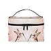 Produktbild COOSUN Hummingbirds Colibris und Blumen Kosmetik-Tasche Leinwand-Reise Kulturbeutel Top Single Layer Make-up-Beutel-Organisator Multi-Funktions-kosmetischer Fall Griff für Groß Mehrfarbig