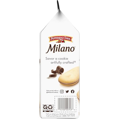 Image of Pepperidge Farm Milano Double Milk Chocolate Cookies, 7.5 OZ Bag (15 Cookies) (Pack of 3)