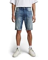 G-Star RAW Men's 3301 Straight Fit Denim Shorts, Medium Aged, 36 Regular