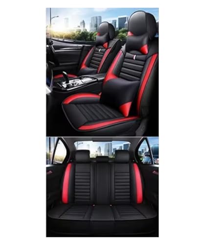Housses sieges universelles couverture complete similicuir resistant G Black Red
