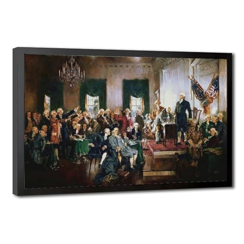 Impression sur toile United States Constitution Howard Christy décoration murale