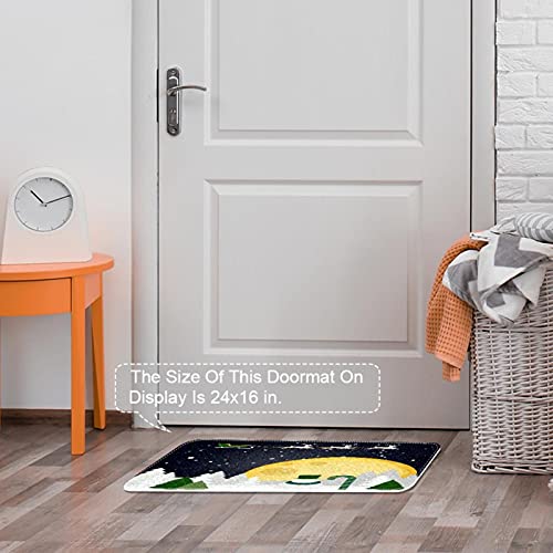 Paillasson de Noël lavable pour porte d'entrée propre et douce