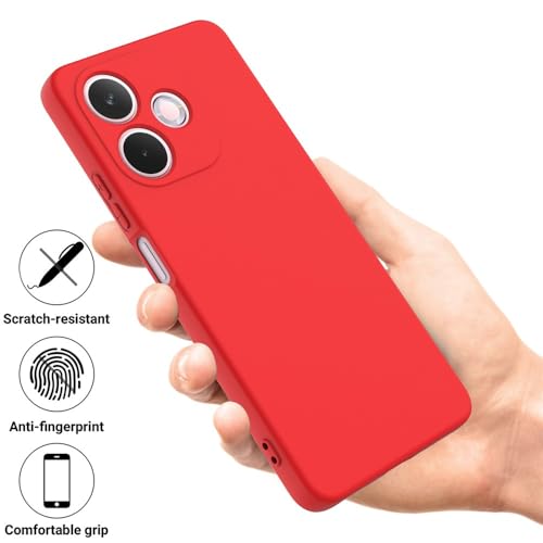 Image of Back Cover for Oppo A5 Pro 4G / A5 Pro 5G | Full Camera Protection | Premium Liquid Silicon Case | Flexible Bumper Case for Oppo A5 Pro 4G / A5 Pro 5G (Red)