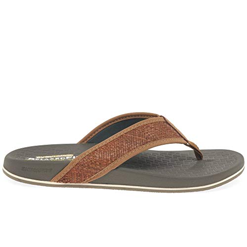 Skechers Skechers Men's PELEM-WESKER Sandal, BRN, 7H Medium US