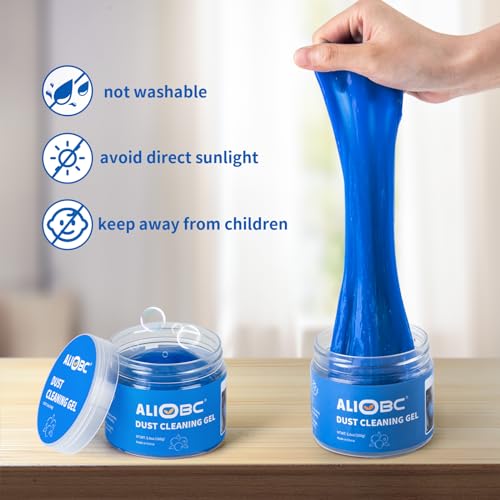 ALIOBC Car Cleaning Gel, Keyboard Cleaner Cleaning Putty for Car Interior Car Slime Cleaner Dust Cleaning Gel Car Putty for Cleaning Car Gel Cleaner Blue NT.WT.: 5.6 oz (160 g)