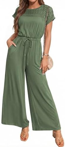 Dokotoo Women's Dressy Casual Jumpsuits One Piece Outfits Drawstr...