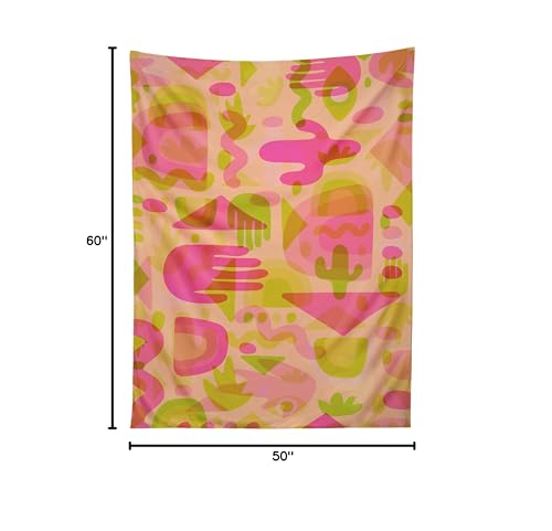 Image of Society6 Doodle by Meg Colorful Cutout Prit Tapestry, 50 in x 60 in, Multi