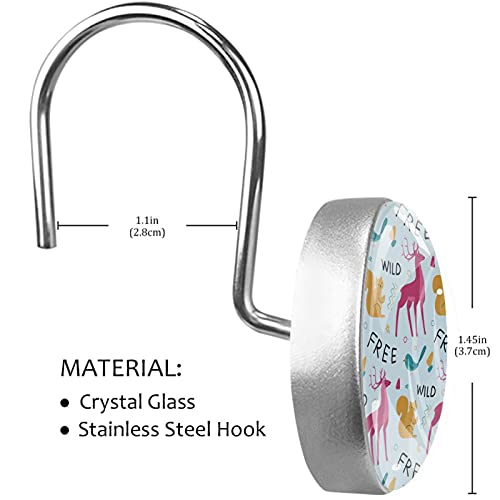 Crochets pour rideau de douche de qualité supérieure acier inoxydable cerf - 4