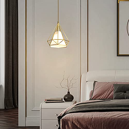 Lampe cage oiseaux dorée style industriel vintage chic