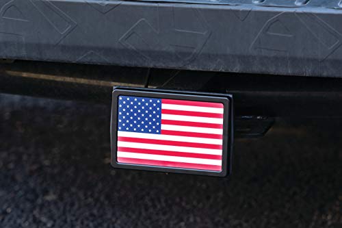 Kuryakyn 2893 Motorcycle Lighting Accessory: Freedom Flag Led Receiver Hitch Cover For 1-1/4" And 2" Hitches, Black #TOP4