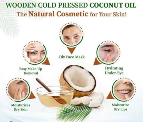 Image of Sarv Matrikaa 100% Pure Wood-Pressed Coconut Oil (100ml)|Cold Pressed & Natural - No Preservatives - For Hair, Skin & Cooking - Virgin Grade