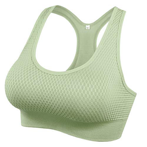 Orbescl Sujetador Deportivo Mujer Push up Top Racerback Bra sin Aros Buen Sujeción Sujetadores sin Costuras Transpirable Almohadillas Extraíbles Ropa Intenrior para Yoga Correr Diario Cover