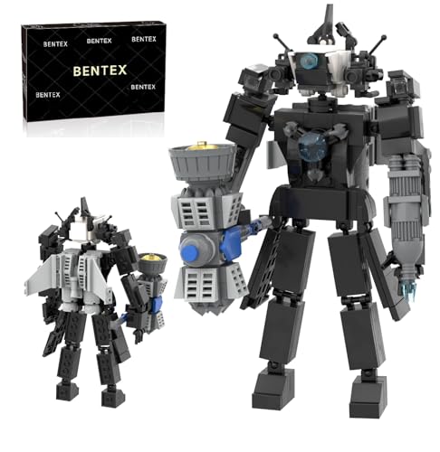 Bentex Toilet Upgraded Titan Cameraman Figure Building Block Set, Upgraded TV Man Speakerman Game Model Collectible Building Bricks Birthday Gift for Adults Fans (397pcs)