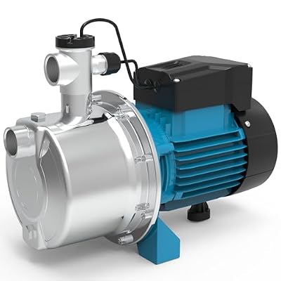 1.2 HP Smart Control Booster Jet Pump, 1200 GPH 115V Stainless Steel Shallow Well Pump with Automatic On/Off for Home, Garden, Farm Irrigation, and Sprinkler Systems, Enhanced Water Pressure