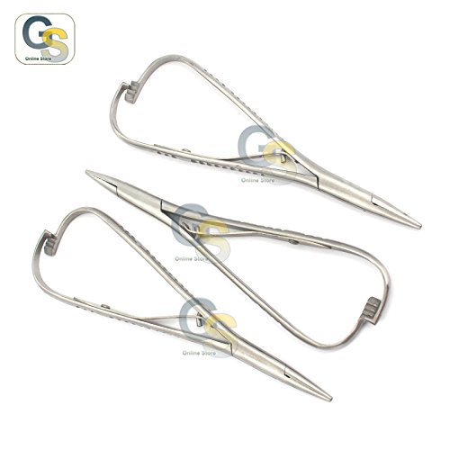 G.S 3 Pieces Dental Needle Holder MATHIEUS 14CM Pliers FORCEP Dental Orthodontics Instruments Best Quality