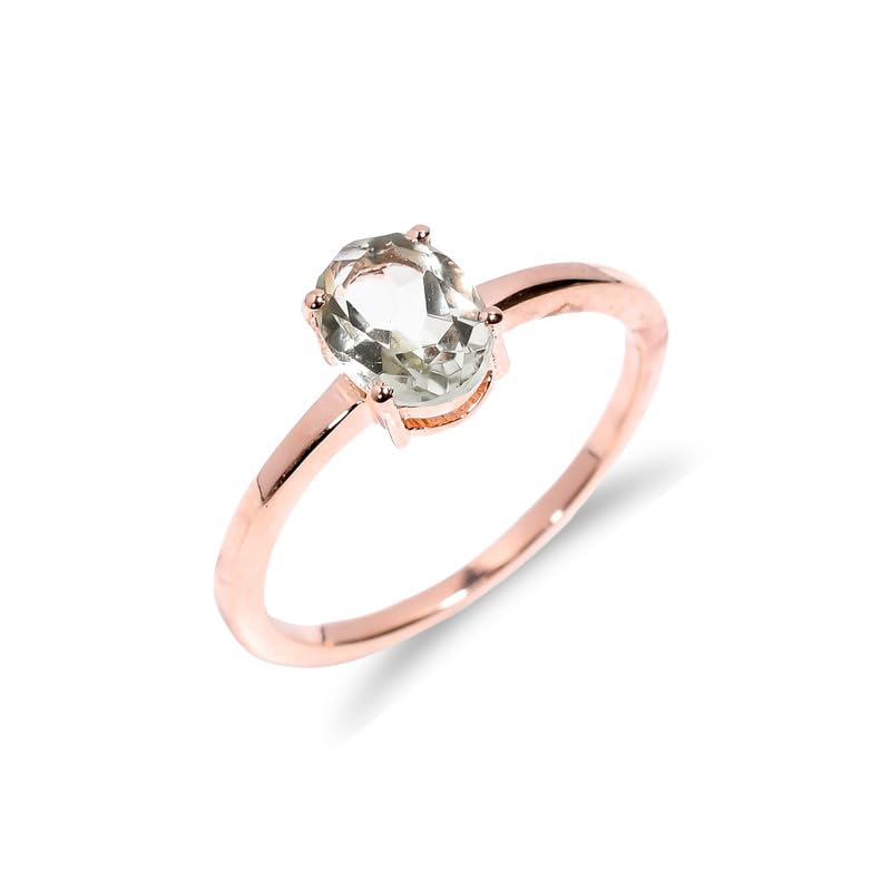 Bague améthyste verte naturelle argent sterling 925 pour femmes et hommes