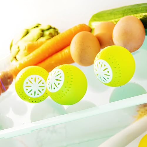 Bricoloco Absorbe olores frigorífico Ecobolas. Neutralizador de olores y gases de alimentos en la nevera. Maximiza duración de alimentos frescos (24)