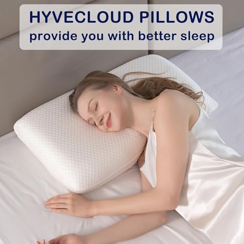 Image of Cooling Memory Foam Bed Pillow Adaptive Pillows for Neck Pain Relief Medium Firm Pillow for Side Back and Stomach Sleepers Keep Pressure Relief to Deep Sleep Set 2