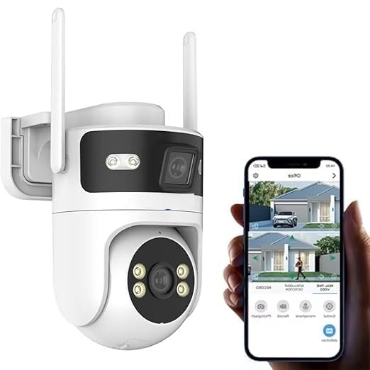 CAMLEIGH Outdoor WiFi Security Camera, 360° PTZ, Motion Detection, Mobile App Control, IP Camera with Night Vision, White-image-40