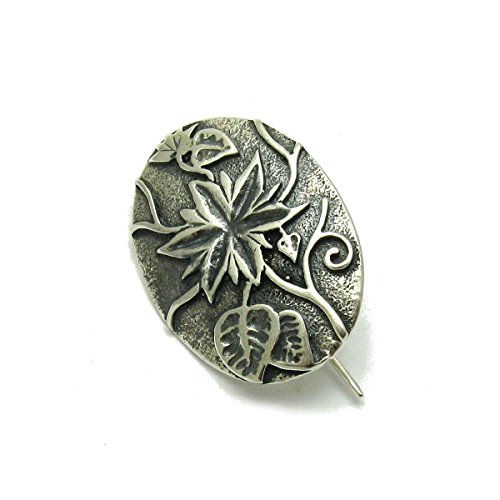 Broche en argent 925 Fleur Empress un bijou artisanal d'exception