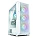Zalman i3 NEO ATX Mid Tower PC Case, 4 x Fixed RGB Fans Pre-Installed for High Performance Airflow, Swing Door Tempered Glass Side Panel, Support 360mm Radiator, White