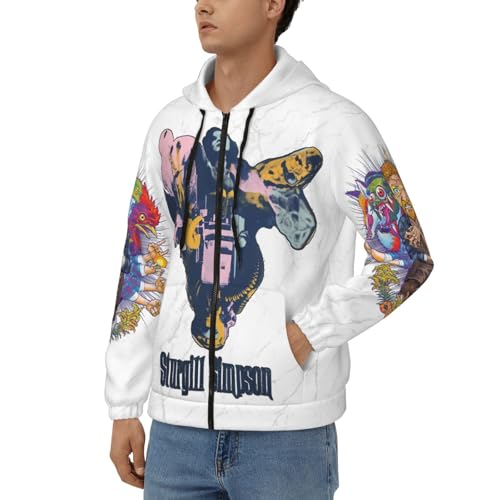 Sturgill Music Simpson Men's Casual Zipper Hoodie Pullover Hooded Long Sleeve Sweatshirt with Big Pockets2