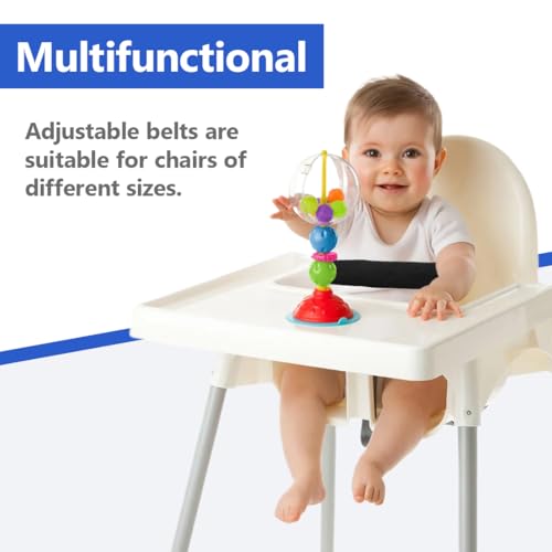 MIRKUZI 1-teiliger Baby-Hochstuhl-Einkaufswagenschutz, Sicherheitsgurt für Esszimmerstühle, tragbarer Kindersitz, Sicherheitsgurt für Baby-Esszimmerstühle, Einkaufswagengurt für Kinder (schwarz)
