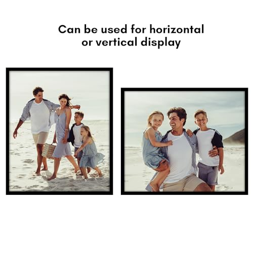 Americanflat 15x18 Picture Frame with Polished Plexiglass - Streamline Collection - Thin Border Picture Frame for Wall Display - Hanging Hardware Included - Black
