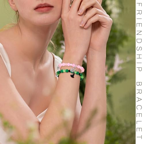 Anievoro Friendship Matching Bracelets-BFF Bracelet for 2 Charm Beads Bracelet for Women Couples Gift for Fans Party by Anievoro - Used condition - Image 6