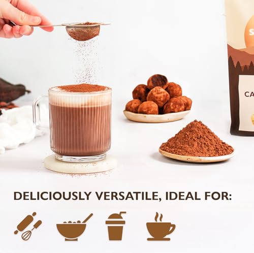 Sevenhills Wholefoods Organic Cacao/Cocoa Powder 1.8kg | Natural Source of Potassium & Manganese | Pure & Vegan for Hot Chocolate, Smoothies & Baking | Unsweetened & Non-Alkalised | GMO Free