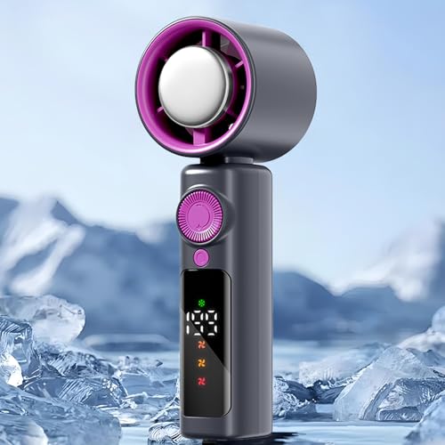 Turbine de refroidissement personnelle pour plage et randonnée pliable LED