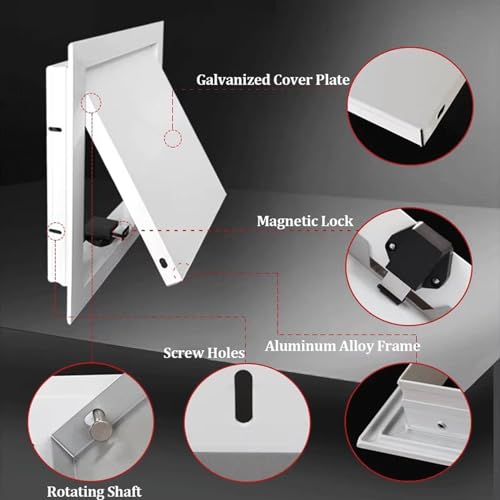 Porte d'accès de plomberie en acier durable avec fermeture aimantée