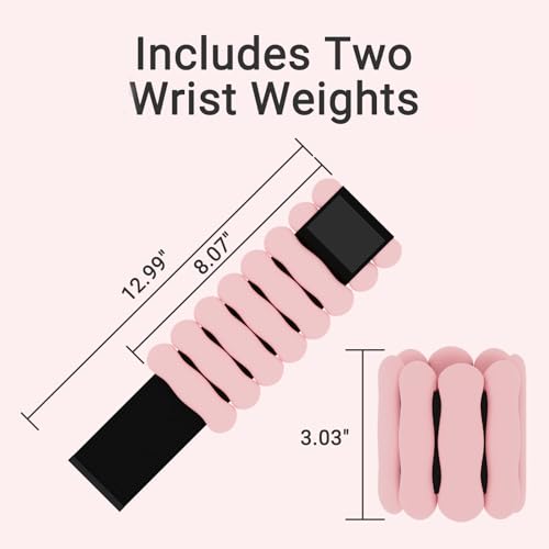 Image of Ankle & Wrist Weights for Women Men, Set of 2, 1 lb /2 lb Each | Adjustable Arm & Leg Weights, Soft Silicone Weighted Bracelet For Pilates Yoga Dance Walking Running Swimming Weight Loss