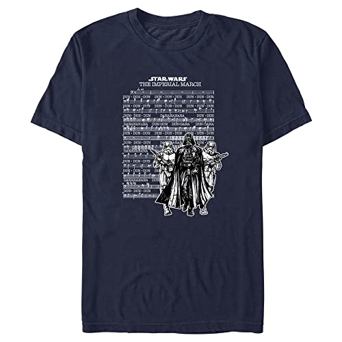 T-shirt Star Wars blanc motif partition Imperial March pour homme